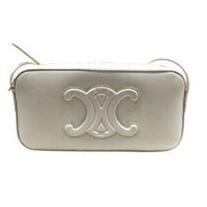 Celine Cuir Triomphe Camera Bag White Calfskin Leather Shoulder